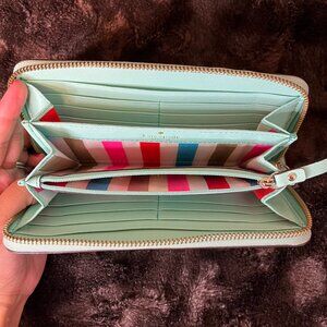 Kate Spade Mint Green Zipper Wallet